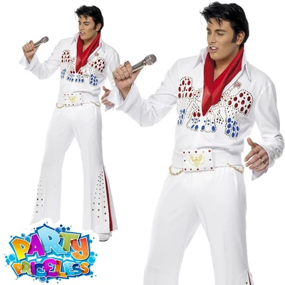 £89.99 • Buy Elvis Presley Deluxe American Eagle Costume 50s Fancy Dress Adult Mens Outfit