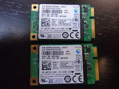 Samsung 256GB SSD MSATA Solid State Drive MZMPC256HBGJ-000D1  90% Life- Lot Of 2 • $9.50