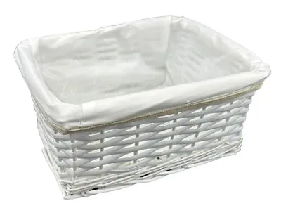 Wicker Willow Storage Baskets Lining Easter Gift Make Your Own Hamper Large • £6.88