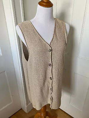 Margaret O'Leary 100% Irish Linen Knitted Vest Tunic • $46
