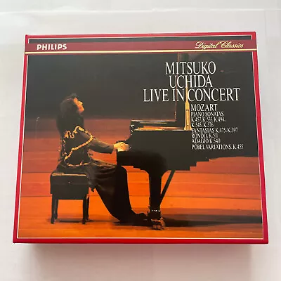 Mitsuko Uchida Live In Concert : Mozart Piano Sonatas Etc. (2 X CD 1992) • £16.99