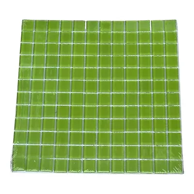 Glass Mosaic Wall Tiles Lime  (300x300x4mm) Sheet 3x • £18.99