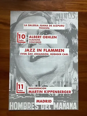 MARTIN KIPPENBERGER  Jazz In Flammen  Scarce Original Poster 1989 Grey • $450