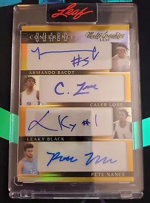 2022-23 Leaf Multigraphics - Bacot / Love / Black / Nance - Gold Quad Auto 2/3 • $40