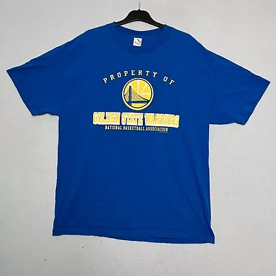 Vintage Golden State Warriors NBA Tshirt Basketball Graphic Tee Blue Men's XL • £3.93