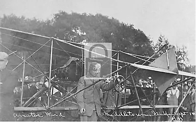 Aviator Jimmie Ward Airplane Middletown New York NY Reprint Postcard • $9.99