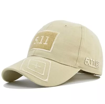 Sand Khaki Embroidered 5.11 Tactical Military Peaked Baseball Cap Hat 54-60cm B1 • £16.99