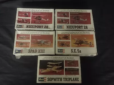 Vintage Lot Of 5 Aircraft Revell 1/72 H-68 H-69 H-70 H-75 Model Airplane  • $29.99