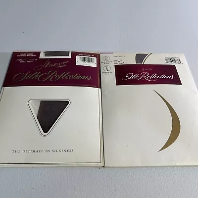 Hanes Silk Reflections Pantyhose Size EF Lot Of 2 Vintage 1995 • $19.99