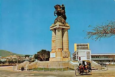 Macao China Asia  GOVERNOR AMARAL MONUMENT  Bicycle Cart~50's Car  4X6 Postcard • $5.04