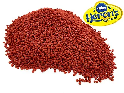 HERONS Red Cichlid Pellets COLOUR ENHANCING OSCAR PARROT FLOWERHORN CICHLID FOOD • £14.40