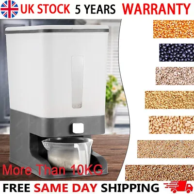 10KG Large Kitchen Rice Dispenser Container Cereal Box Dry Food Grain Zbbqfmbuvp • £15.99