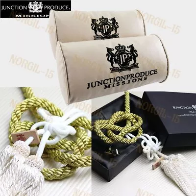 JUNCTION PRODUCE VIP Car Neck Rest Pillow Headrest + GW Charm Kin Tsuna Rope SET • $36.51