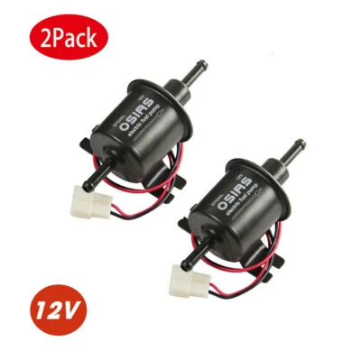 $20.49 • Buy 2 Packs 12V Electric Fuel Pump HEP-02A Universal Inline Low Pressure Gas Diesel