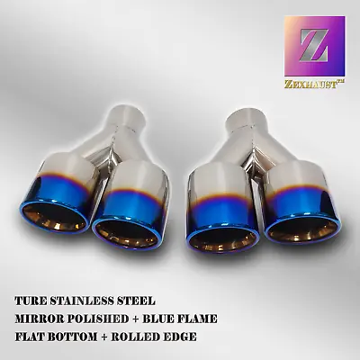 Blue Flame Dual Exhaust Tip Quad 3.5'' Out 2.25'' In Dual Wall Staggered Setup • $133.64