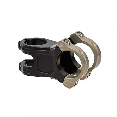 Renthal Apex 35mm Stem Clamp: 35mm +/-6 Deg 1 1/8   Length: 40/60mm Black/Gold • $89