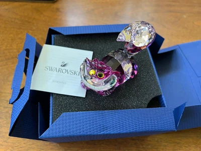 $1100 • Buy Swarovski Crystal Disney Cheshire Cat Figurine 5135885. With Box And Outer Cover