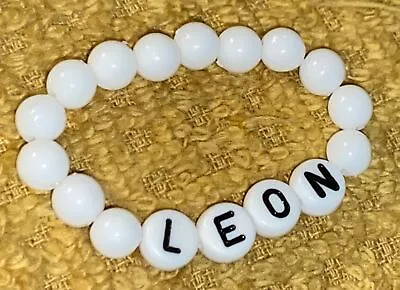 Vintage Baby Beaded Bracelet Hospital Newborn Named “LEON” . Great Condition. • $10