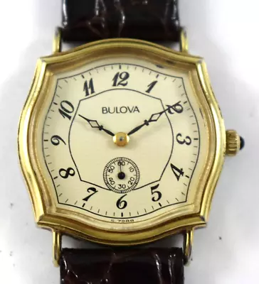 Vintage 1981 P1 Bulova Fancy Case Manual Wind 17J Dress Type Wrist Watch Lot.eb • $46