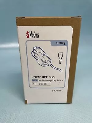 Masimo Set LNCS DCI SpO2 Adult Reusable Finger Clip Sensor Ref# 1863 - NEW • $79.99
