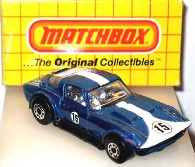 Matchbox Corvette Grand Sport Blue Mb2 Mint In Box We Ship Worldwide • $14.99