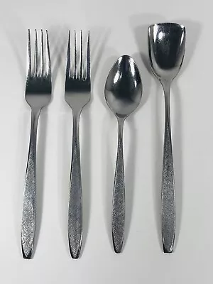 Ecko Eterna Corsair Flatware Lot Of 4 ; Dinner Fork Teaspoon Serving Spoon MCM • $28