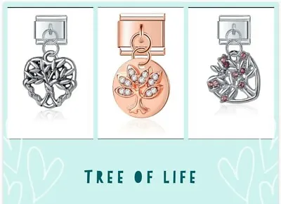 £8.20 • Buy Tree Of Life Heart  Charms , Fits 9mm Italian Links