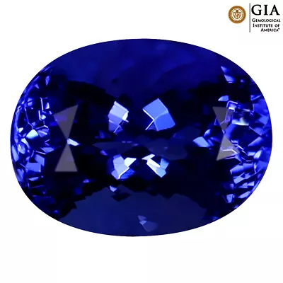 GIA CERTIFIED 4.07 Ct AAAA OVAL (10 X 8 MM) NATURAL D'BLOCK TANZANITE • $1714.99