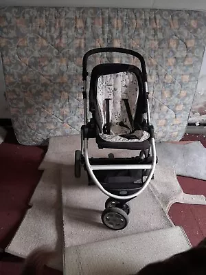 Mamas & Papas Zoom Black/Charcoal Pushchairs Single Seat Stroller • £25