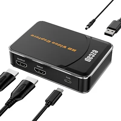 HDMI Game Video Capture Card HD Video Capture 1080P USB Disk For Xbox 360 PS4 • $59.99