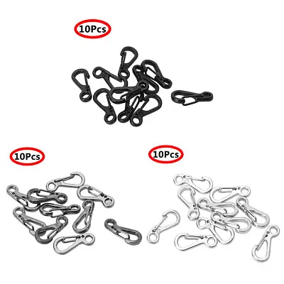 10 Mini SF Metal Carabiner Clips Tiny Snap Hook Spring Clasps Keychain Paracord • $6.50