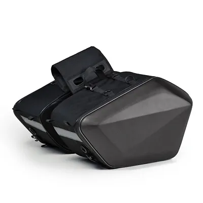 Motorcycle Bike Saddle Bag Riding Helmet Bag Storage Hard Shell Side Tool Bag US • $90.99