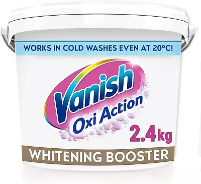 Vanish Oxi Action Stain Remover Powder Whitening Booster Crystal White 2.4kg • £14.40