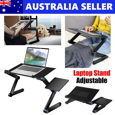 $26.55 • Buy Adjustable  Laptop Stand Table Portable Folding Desk Computer Tray For Bed Sofa