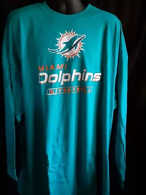 Miami Dolphins Men's Majestic Big & Tall Shirt 2X3X3XT4X4XT Or 5X • $18.99