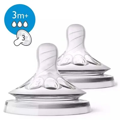 Philips Avent Natural Teats 3m+ Variable Flow 2-pack • $10.82