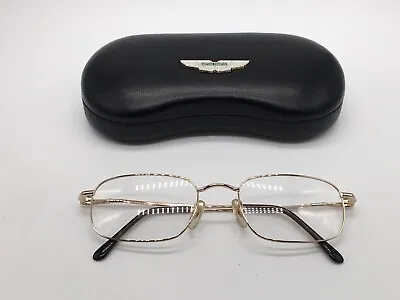 Aston Martin Eyeglasses Frames Men Gold Silver Vintage Titan Large 1990er • $95.52