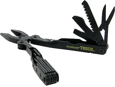 Schrade Tough Tool Black 12-in-1 Pocket Multi Tool W/ Nylon Sheath ST1NB • $22.34