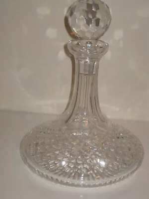 Vintage Waterford Crystal Alana Ships Decanter & Faceted Stopper  Ireland • $90