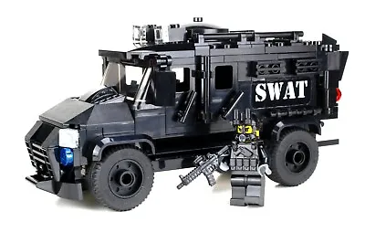 SWAT Truck Police Armored Vehicle Made W/ Real LEGO® Bricks And Minifigs • $151.73