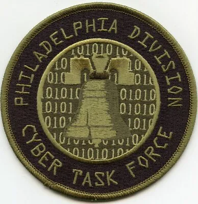 FBI PHILADELPHIA PENNSYLVANIA PA CYBER TASK FORCE Subdued Green POLICE PATCH • $17.08