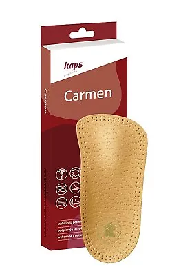 Orthotic Leather Insoles Inserts Toe-Free Longitudinal Metatarsal Arch Support • £13.19