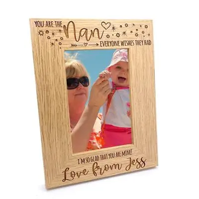 Personalised You Are The Nan Photo Frame Portrait Oak Wood Finish FW515 • £13.99