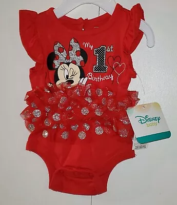 NEW Infant Girls Disney Baby Minnie Mouse Sleeveless Tutu Onepiece • $12