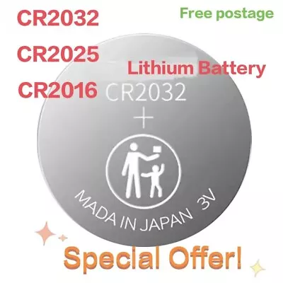 5X 10X 100X CR2032 Lithium Coin Cell Button 3V Battery Batteries Free Postage • $4.66