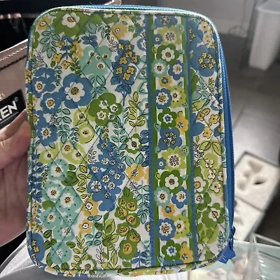 VERA BRADLEY Cover Case 7x9 Padded Quilted Blue Green Tablet IPad Kindle Sleeve • $15