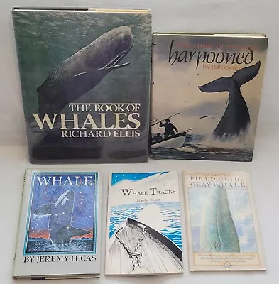Mixed Lot Of 5 Fiction & Non-Fiction Books About Whales - Various Authors HB/PB • $20