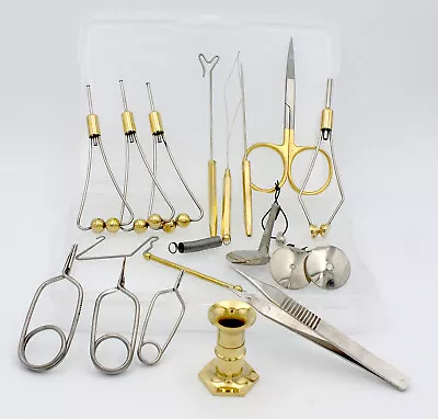 18 Piece Fly Tying Tool Kit  W/ Case - #KT118 • $26.75