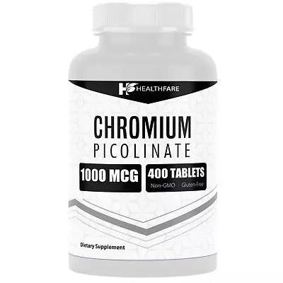 Chromium Picolinate 1000mcg 400 Tablets Support Carbohydrate Breakdown • $15.99