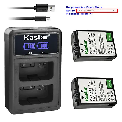 Kastar EN-EL25 Battery LCD Dual Charger For Nikon Z FC Mirrorless Digital Camera • $114.99